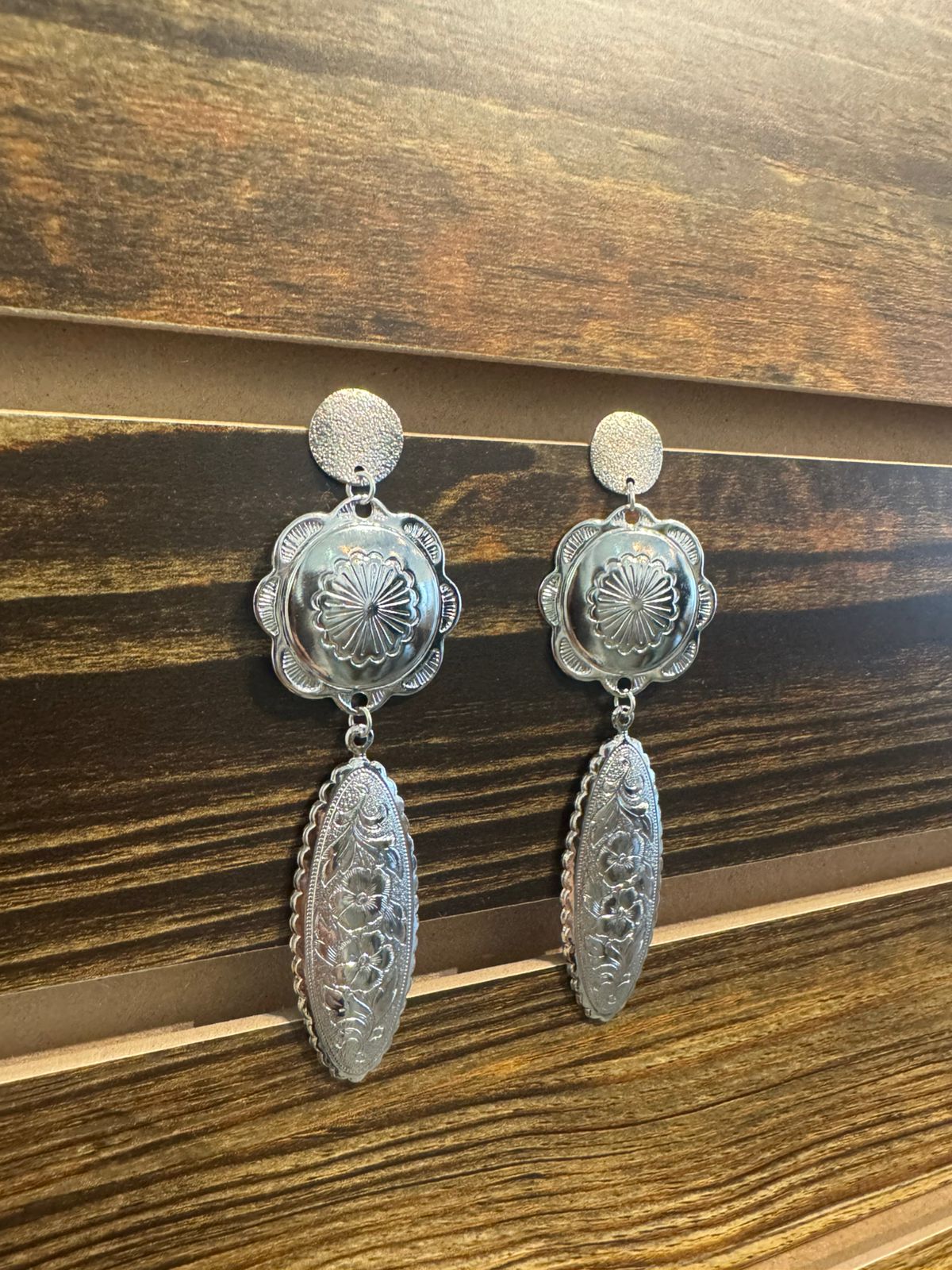 Western Cowboy Drop Earrings - Plated