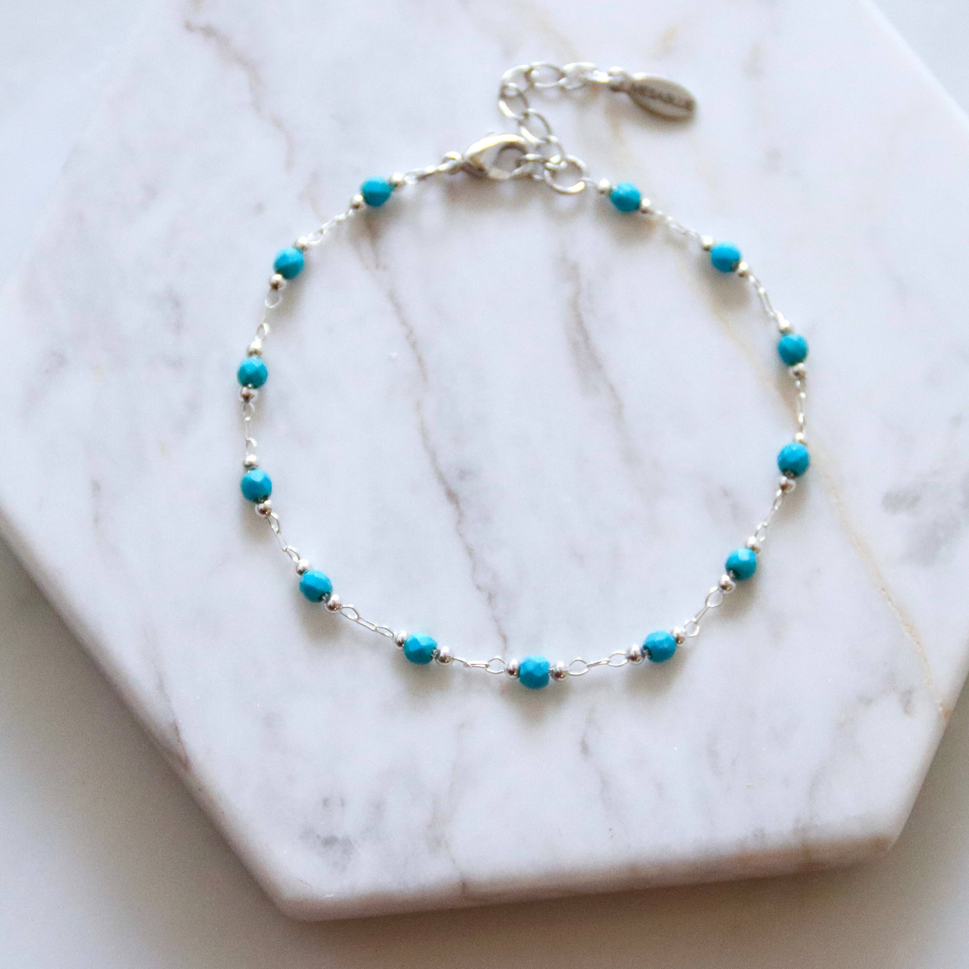 Faceted Turquoise Bracelet