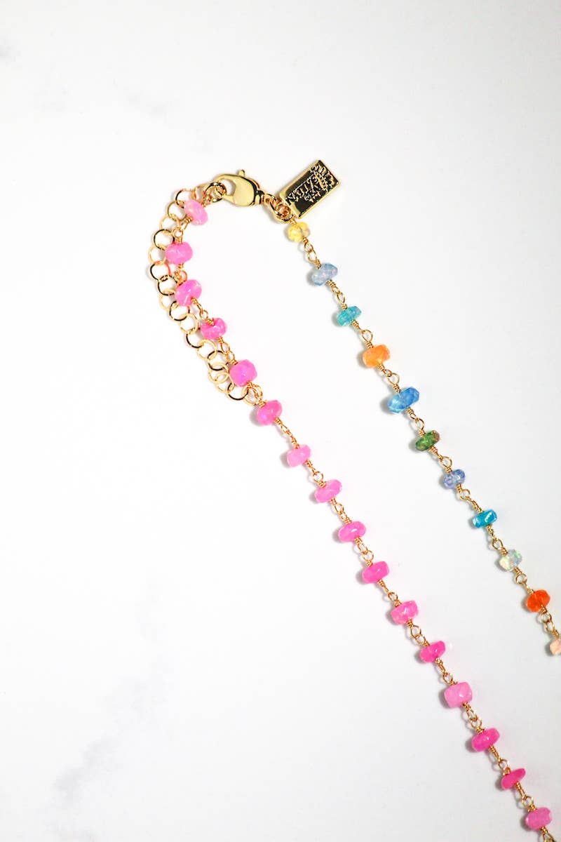Rainbow Dream Necklace - 14K Gold Vermeil