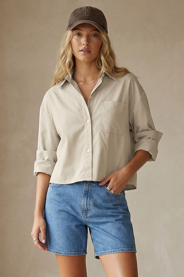 Driftwood Button-Up Blouse