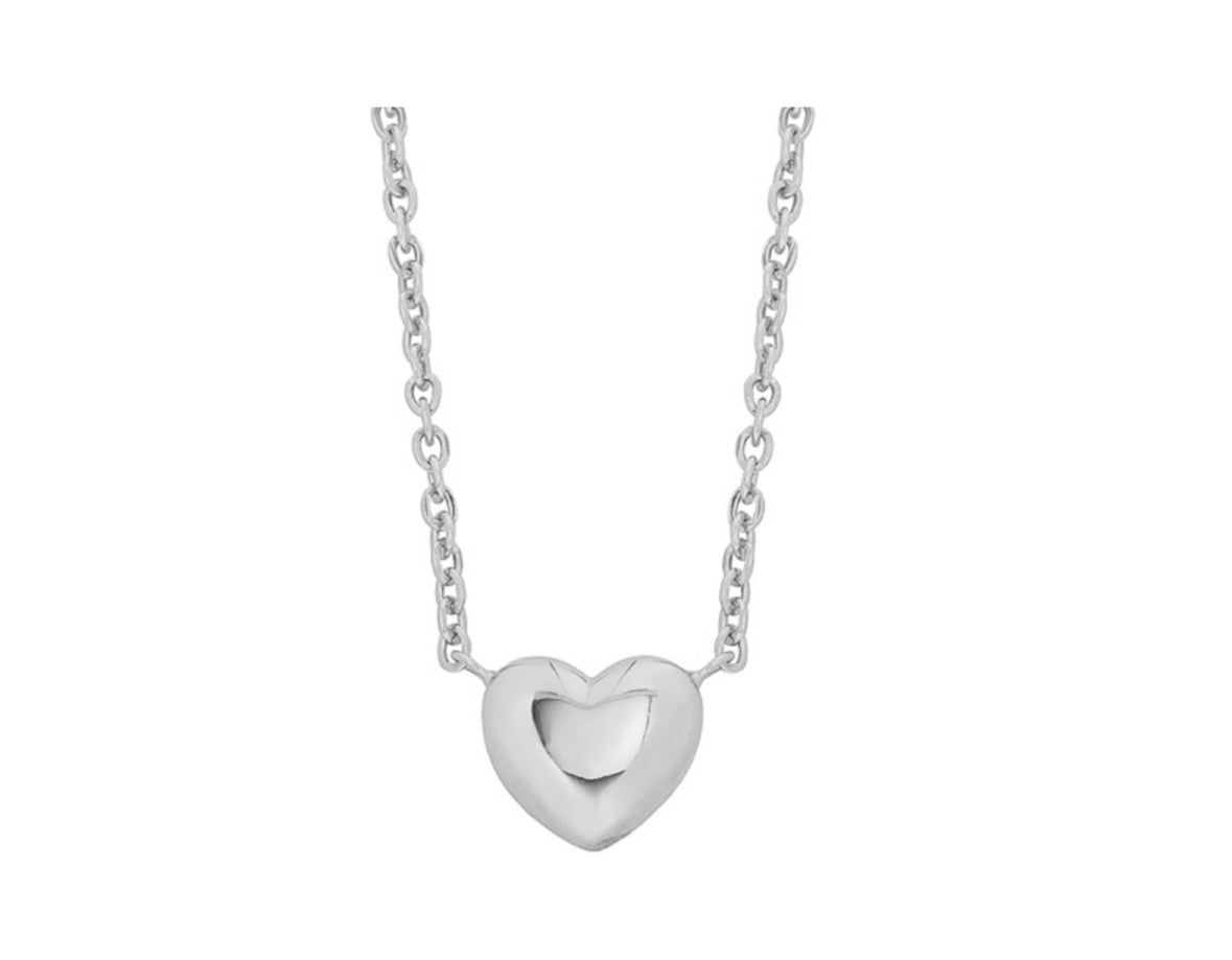 Sterling Silver Necklace - Heart Link