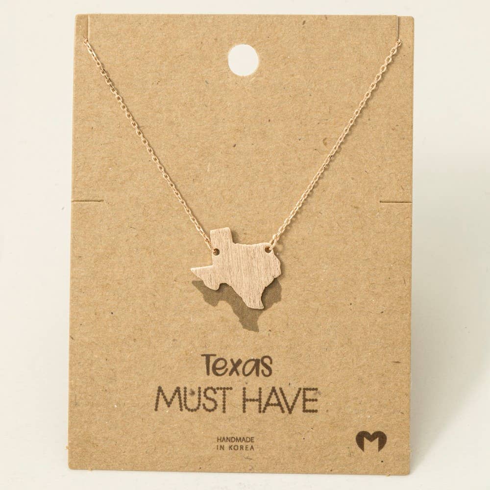 Great Texas State Pendant Necklace