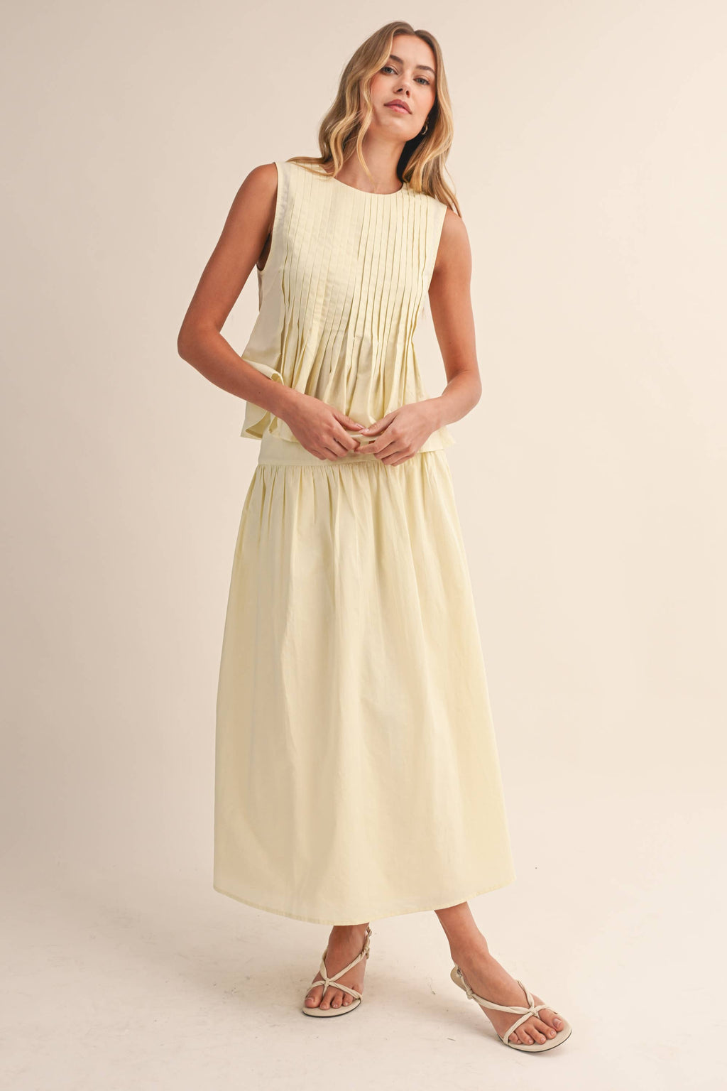 Refined Pintuck Midi Set