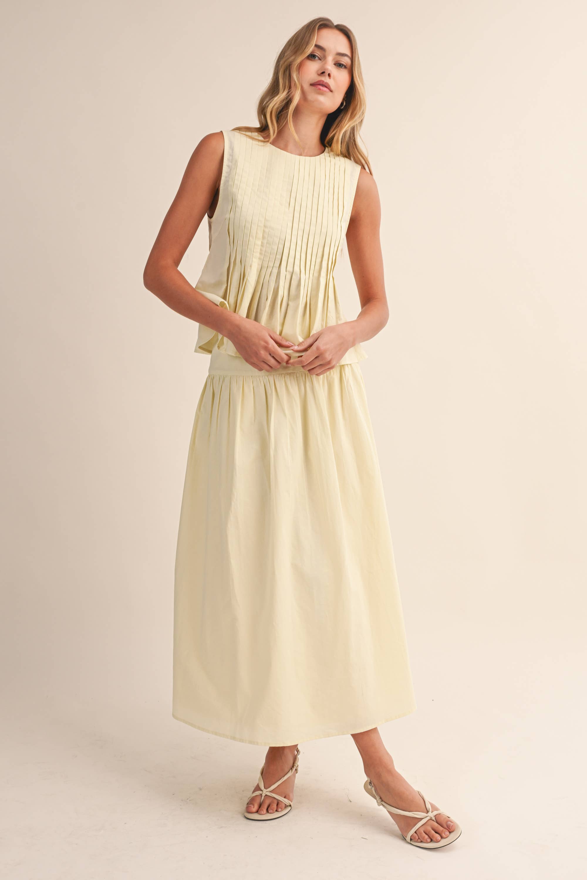 Refined Pintuck Midi Set