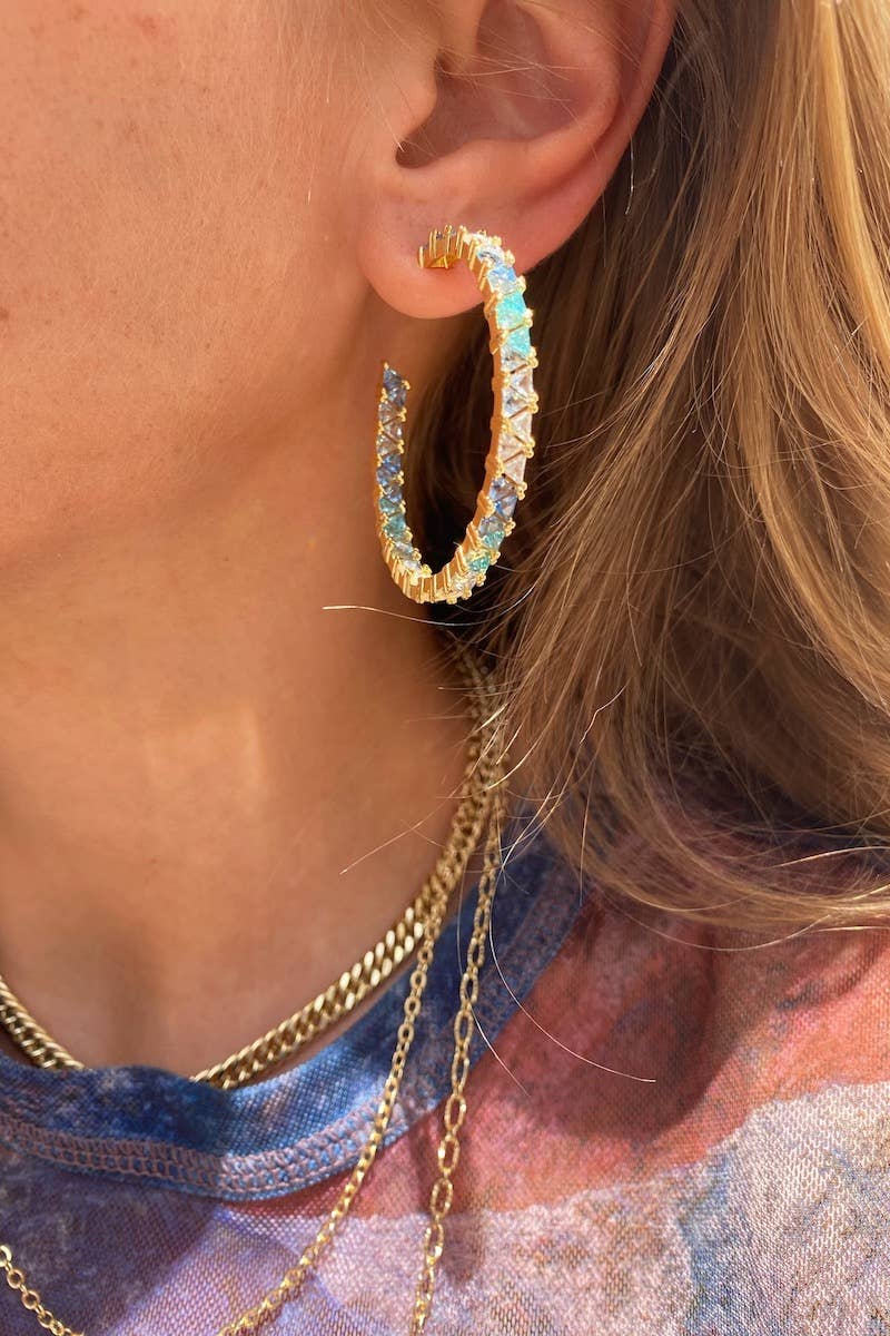 Mar y Sol Hoop Earrings - 14K Gold Vermeil