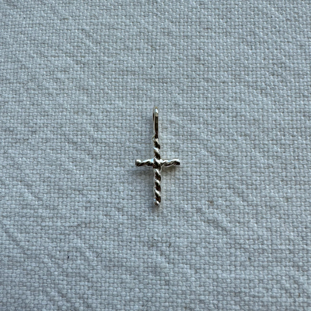 Sterling Silver Charm- Twist Cross