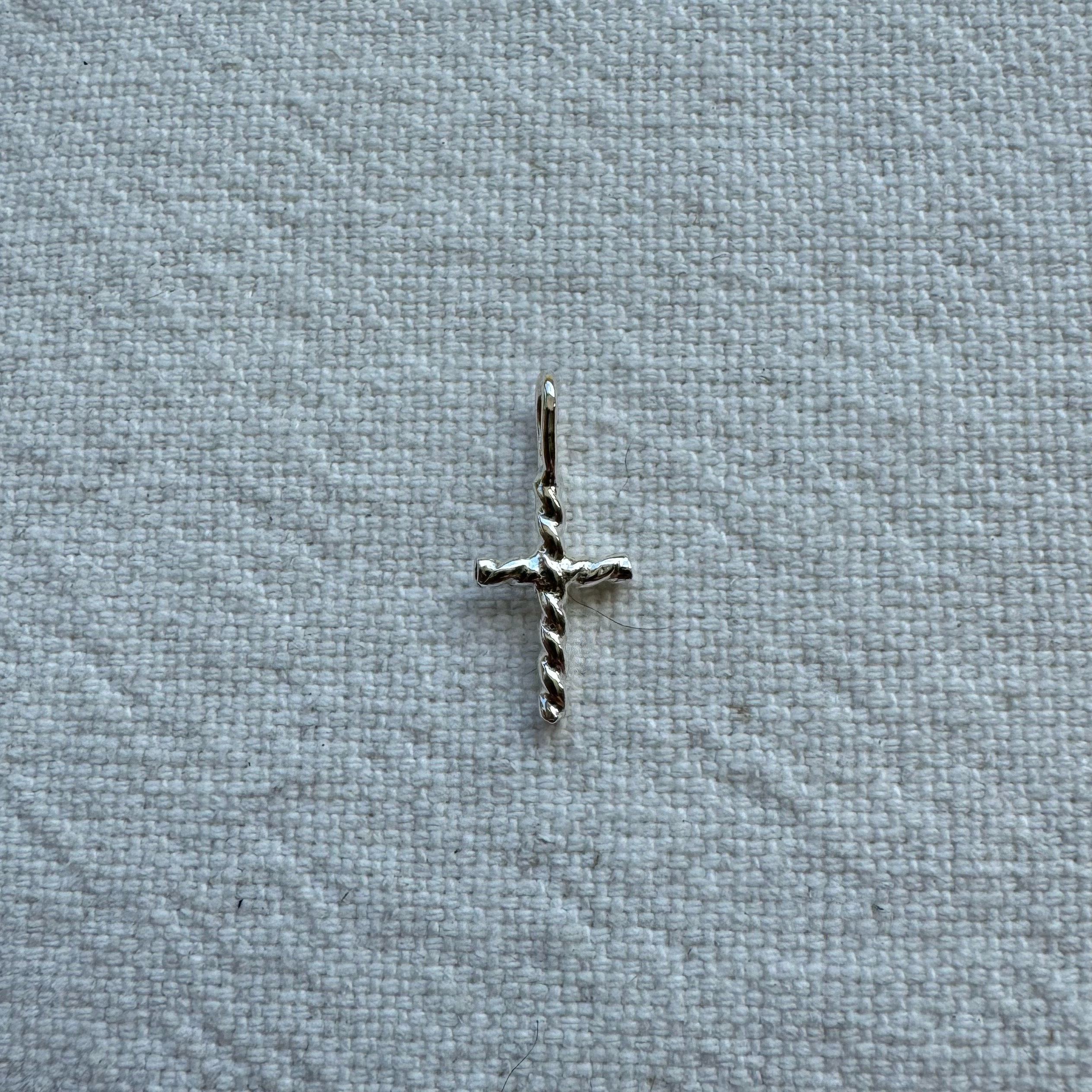Sterling Silver Charm- Twist Cross