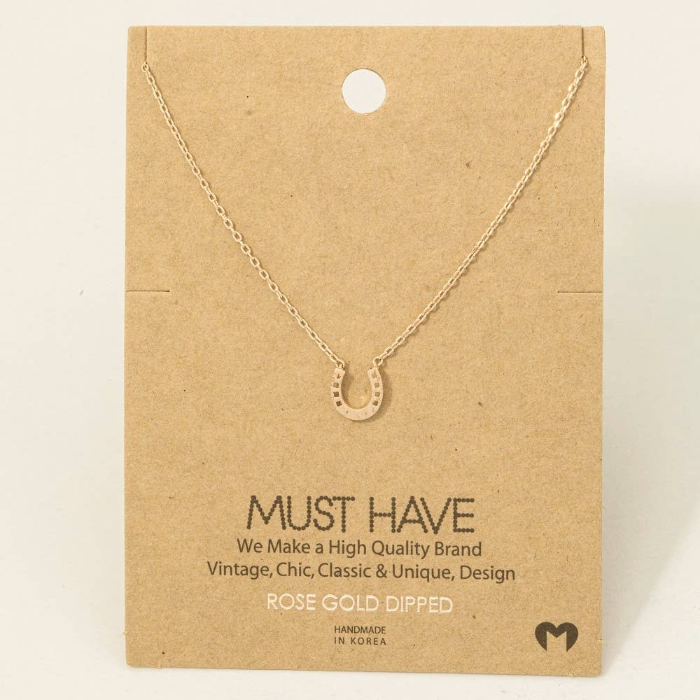 Mini Horseshoe Pendant Necklace