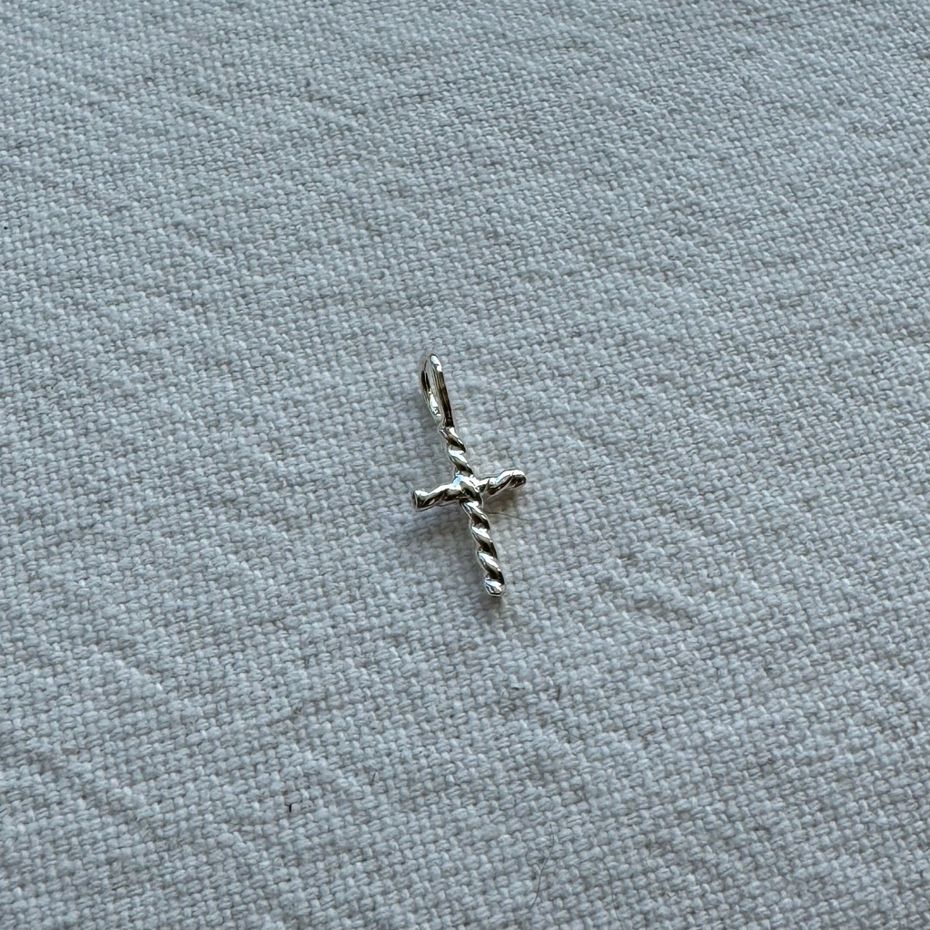 Sterling Silver Charm- Twist Cross