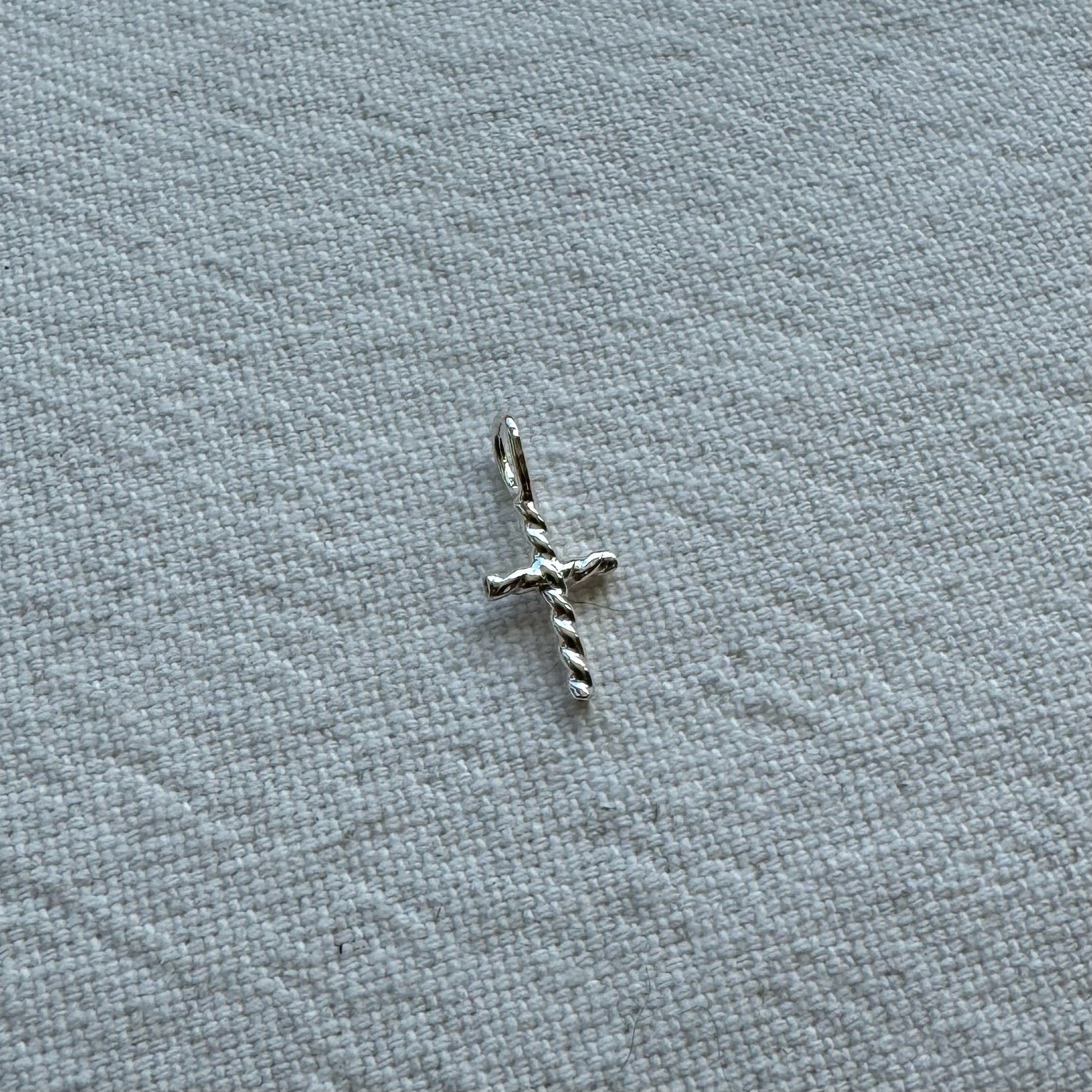 Sterling Silver Charm- Twist Cross