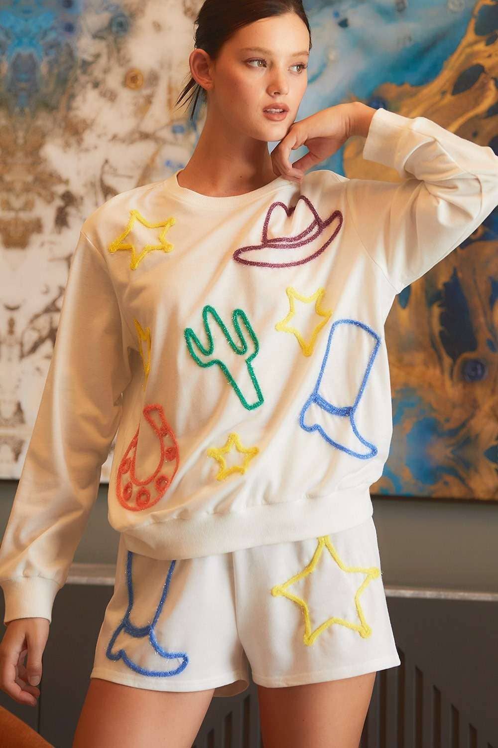 Saddle Sketch Sweat Short