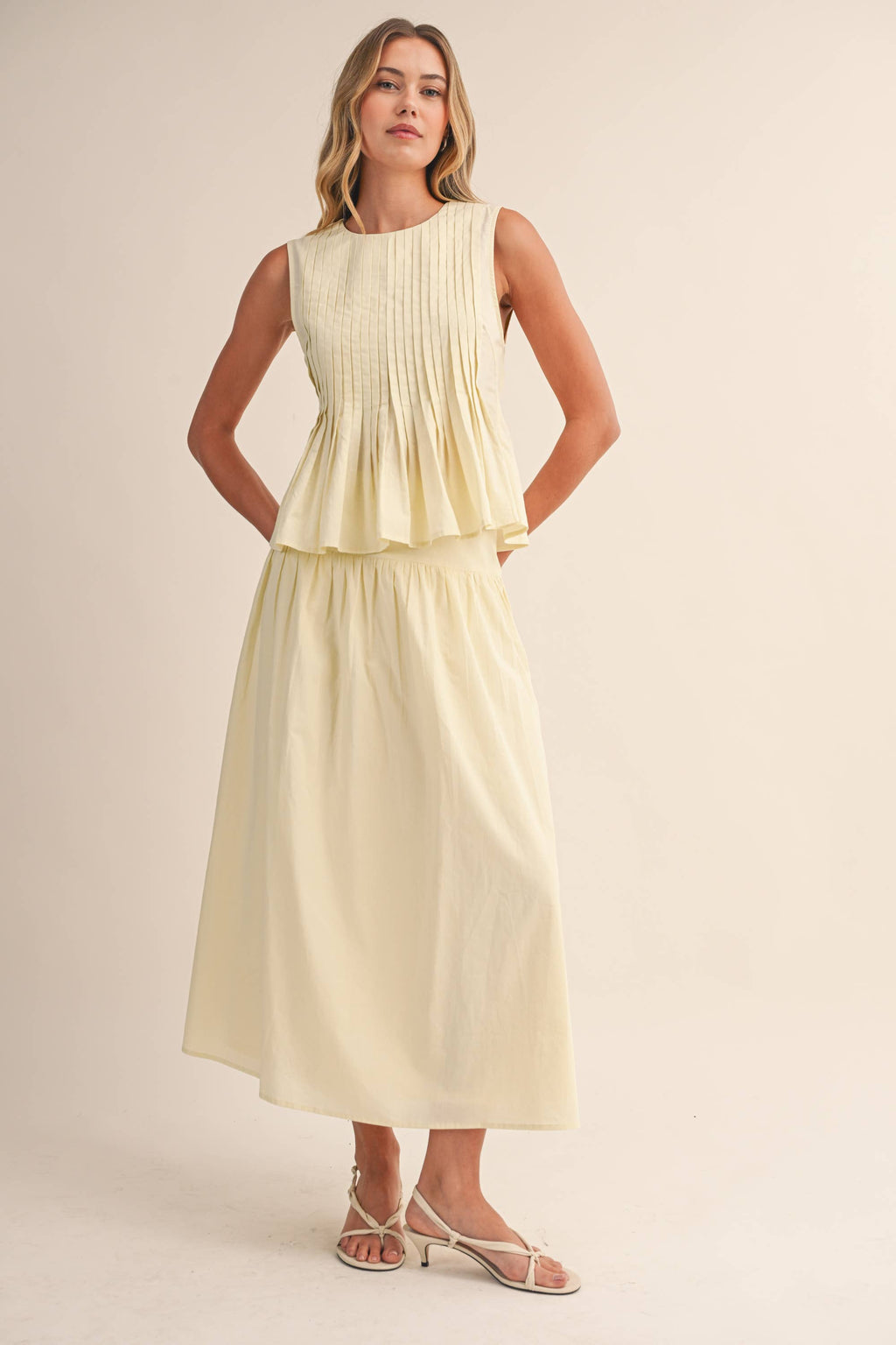 Refined Pintuck Midi Set