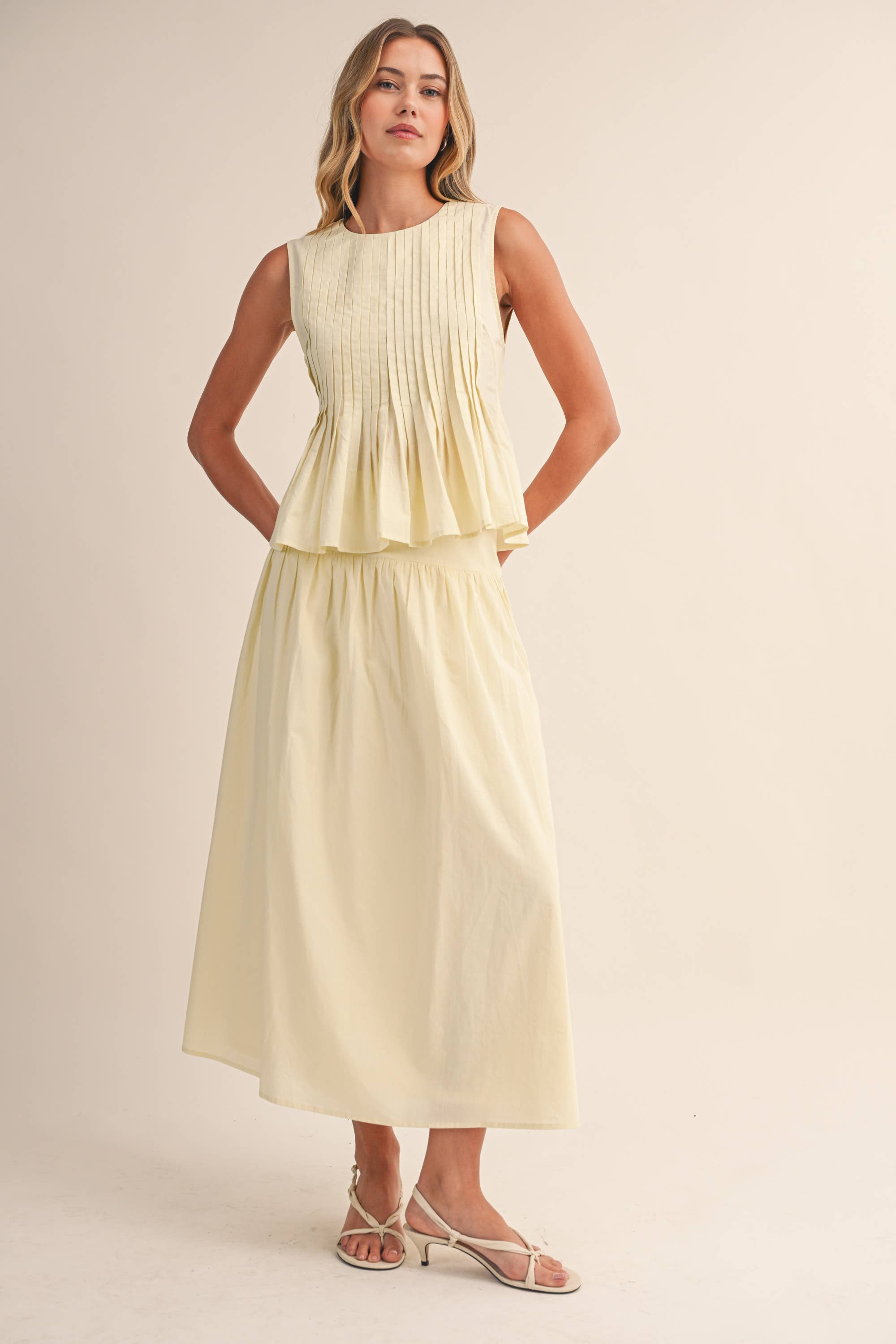 Refined Pintuck Midi Set