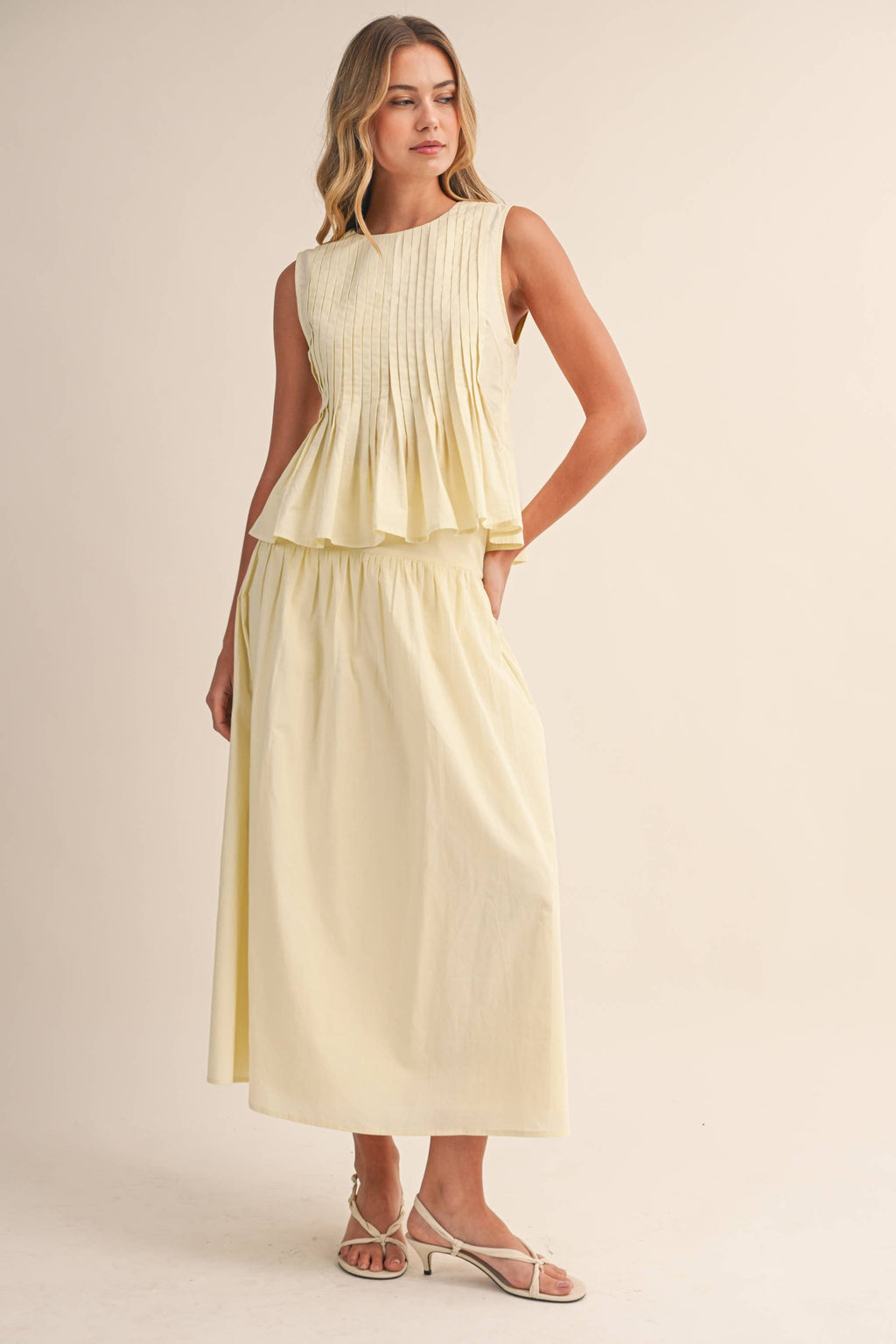 Refined Pintuck Midi Set