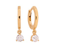 Sterling Silver 14K Gold Dipped - CZ drop