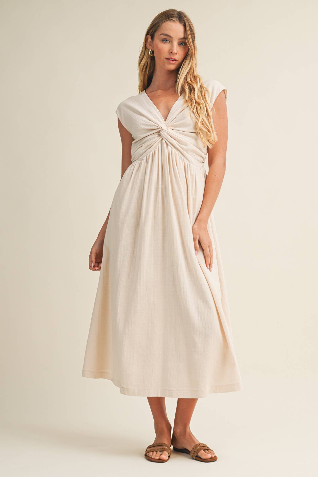 Twisted Knot Midi Dress