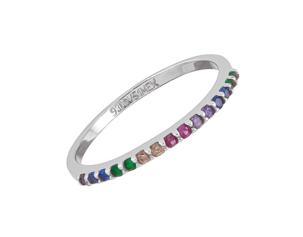 Sterling Silver Ring - Rainbow Myriad