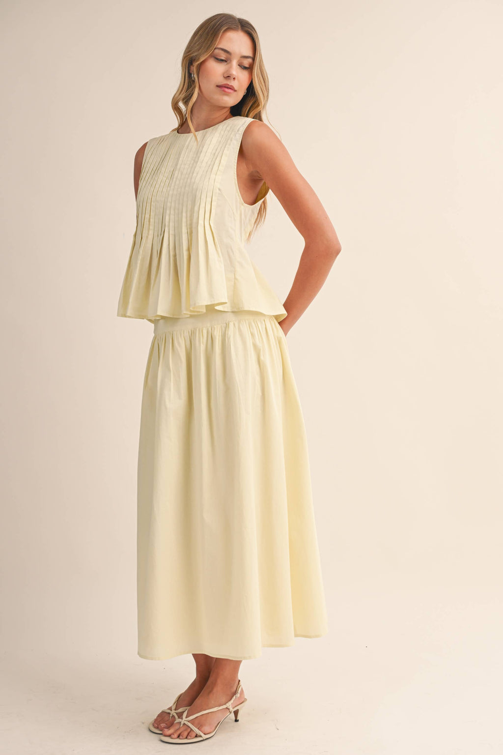 Refined Pintuck Midi Set