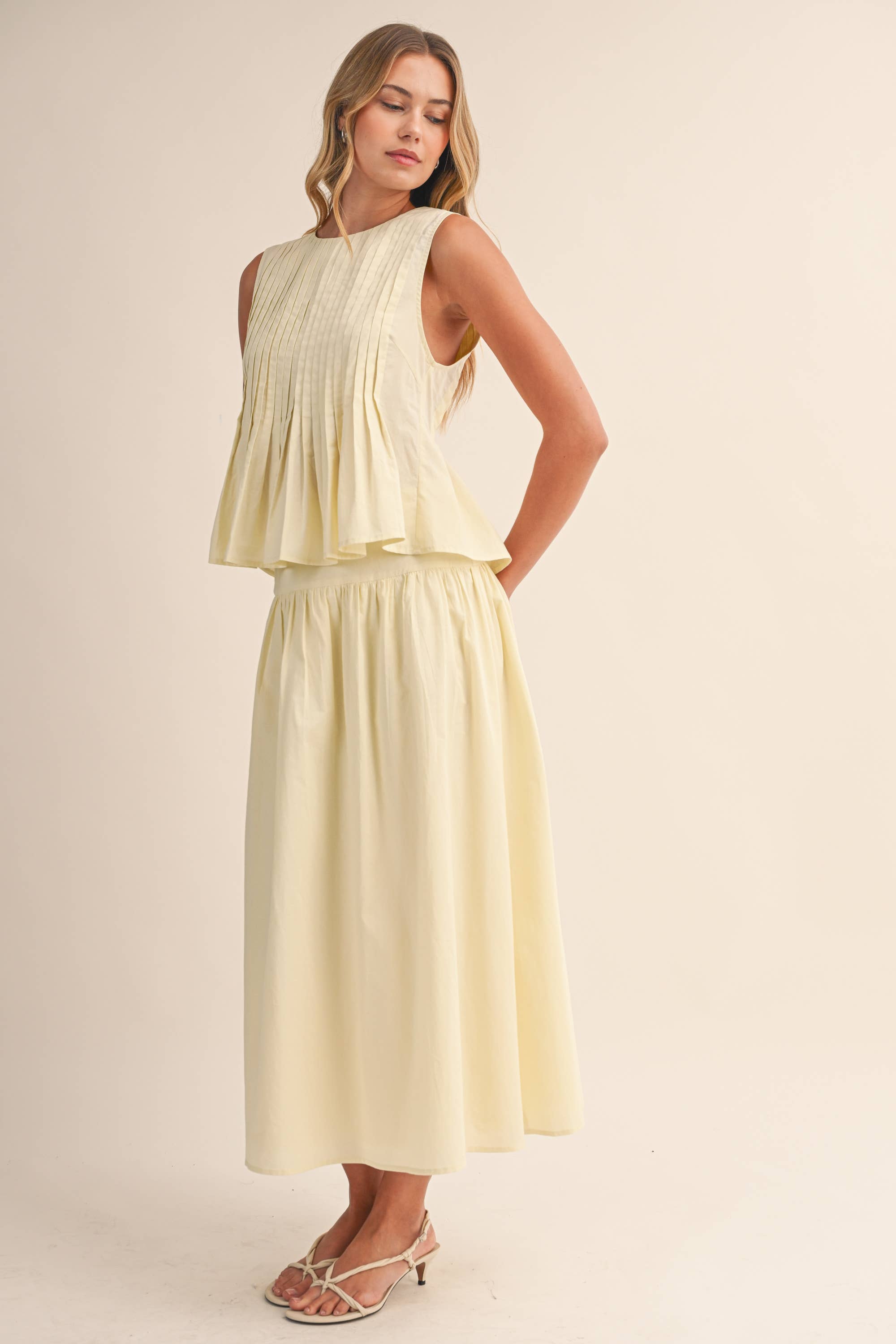 Refined Pintuck Midi Set