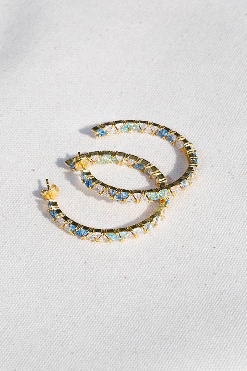Mar y Sol Hoop Earrings - 14K Gold Vermeil