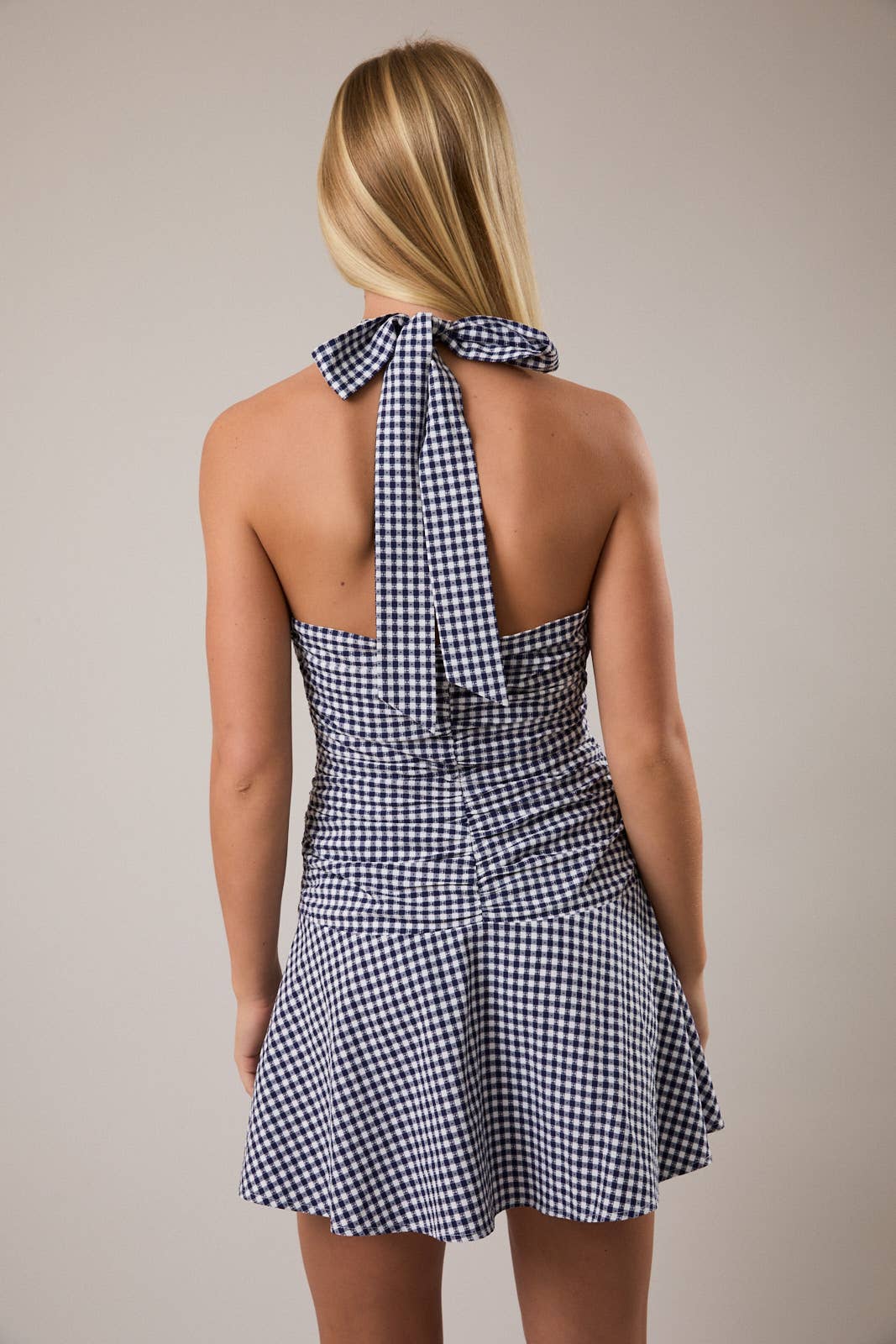 Halter Gingham Dress