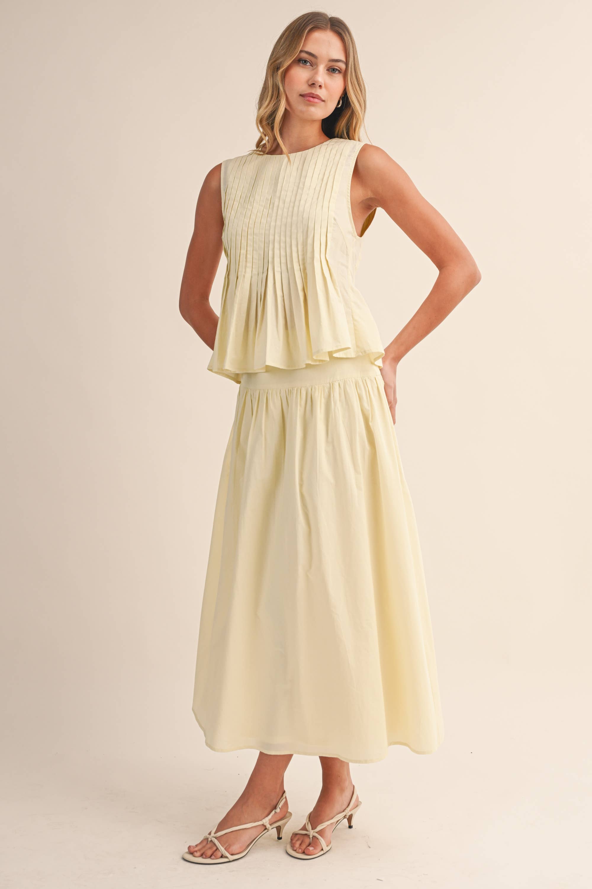 Refined Pintuck Midi Set