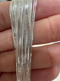 shiny box chain necklace