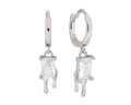 Sterling Silver Earrings - Paint CZ Drop