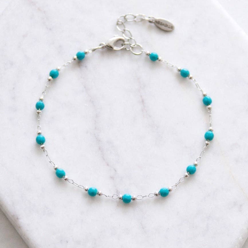 Faceted Turquoise Bracelet