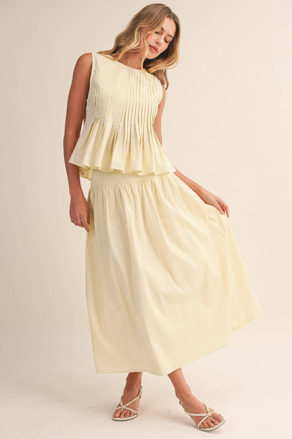 Refined Pintuck Midi Set