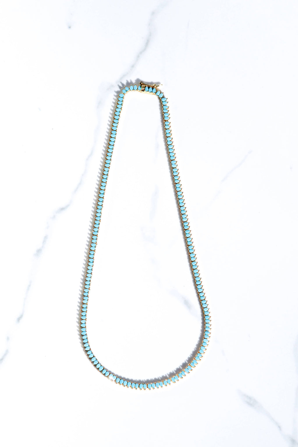 Tiana Tennis Necklace - 14K Gold Vermeil