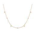 Sterling Silver 14K Gold Dipped Necklace - Disc CZ Drop