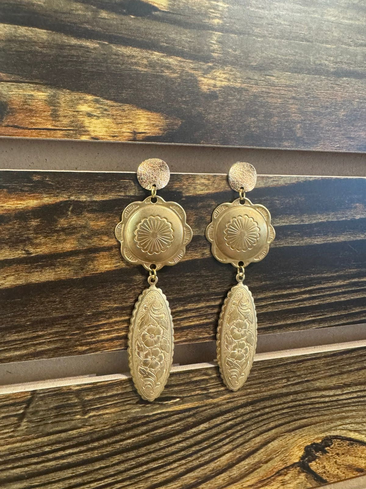 Western Cowboy Drop Earrings - Plated