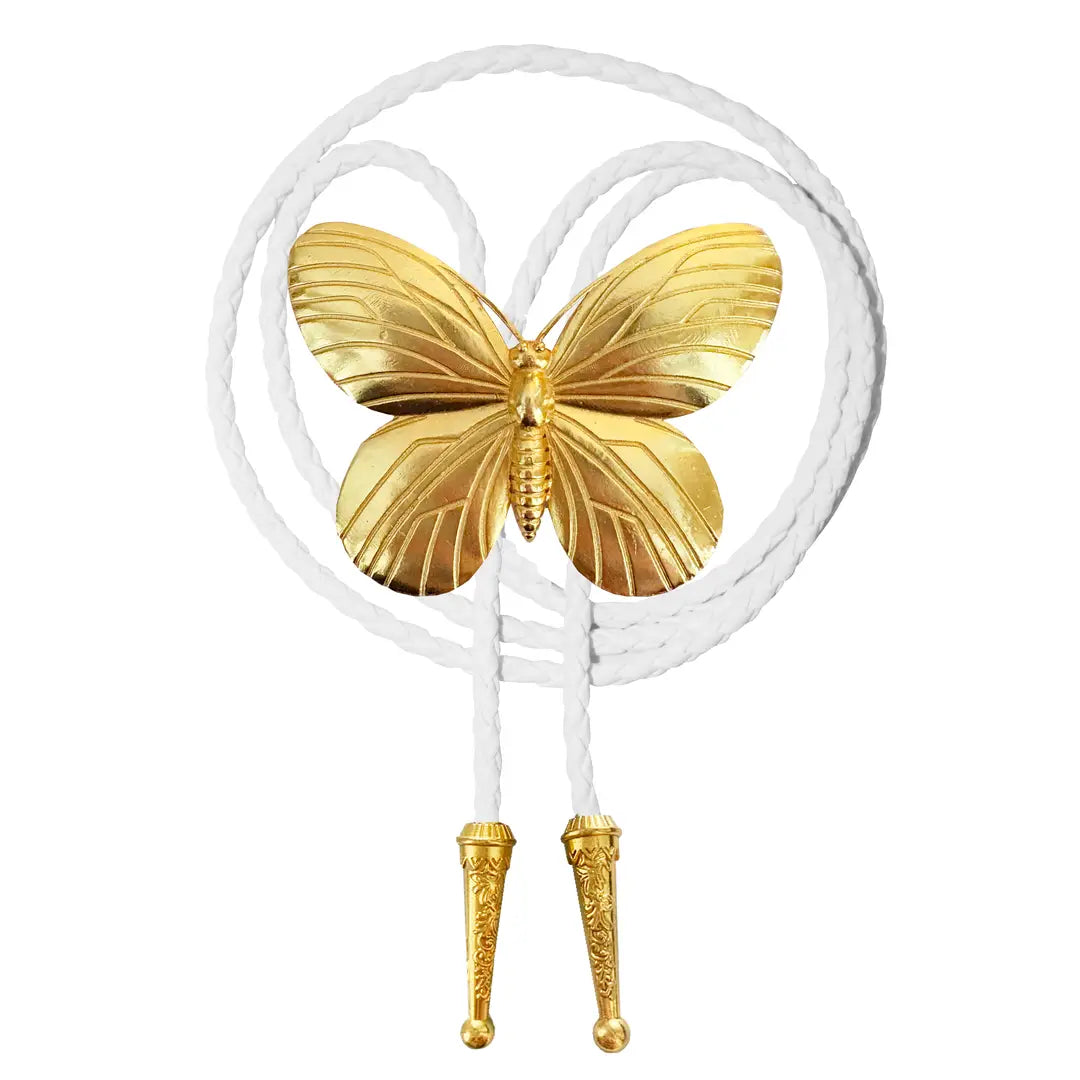Gold Butterfly Bolo Tie