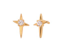 Sterling Silver 14K Gold Dipped Earrings - Star