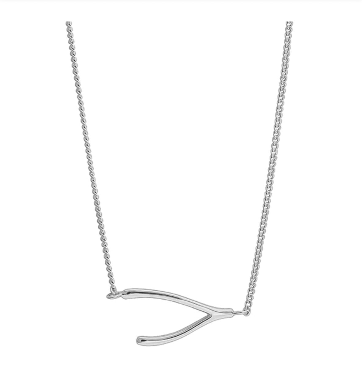 Sterling Silver Necklace - Wishbone