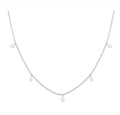 Sterling Silver Necklace - 5 Freshwater Pearl