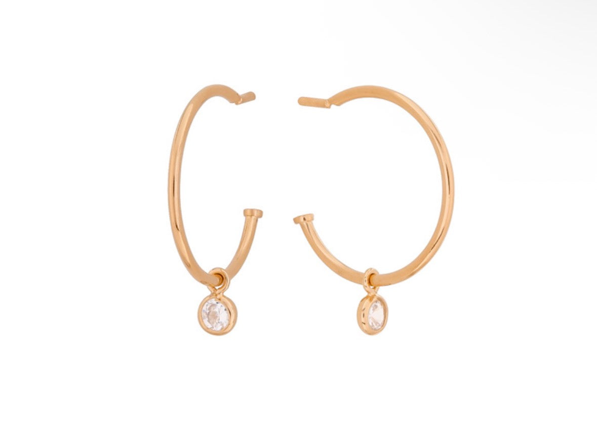 Sterling Silver Earrings - CZ Drop