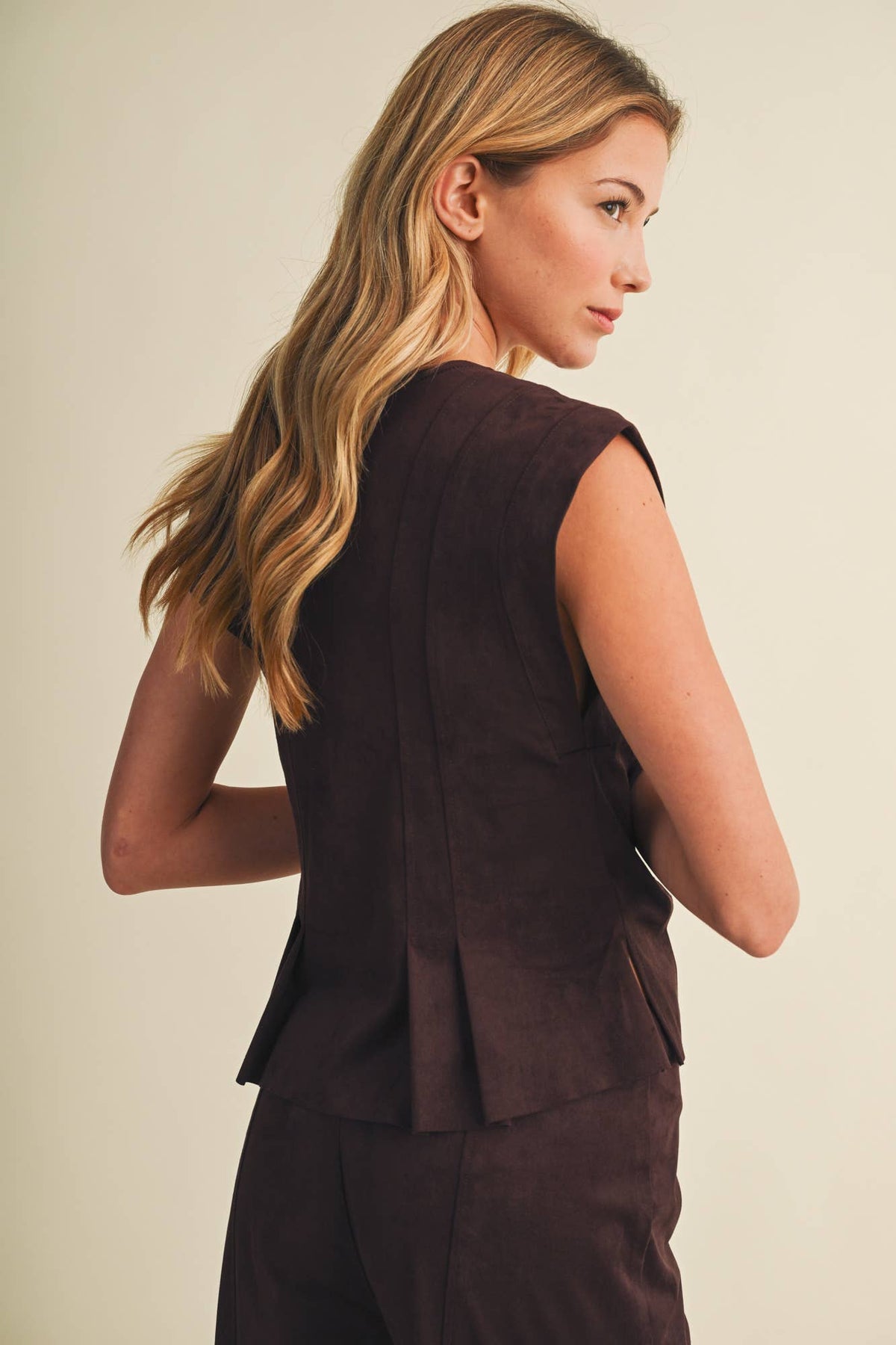 Chocolate Suede Vest