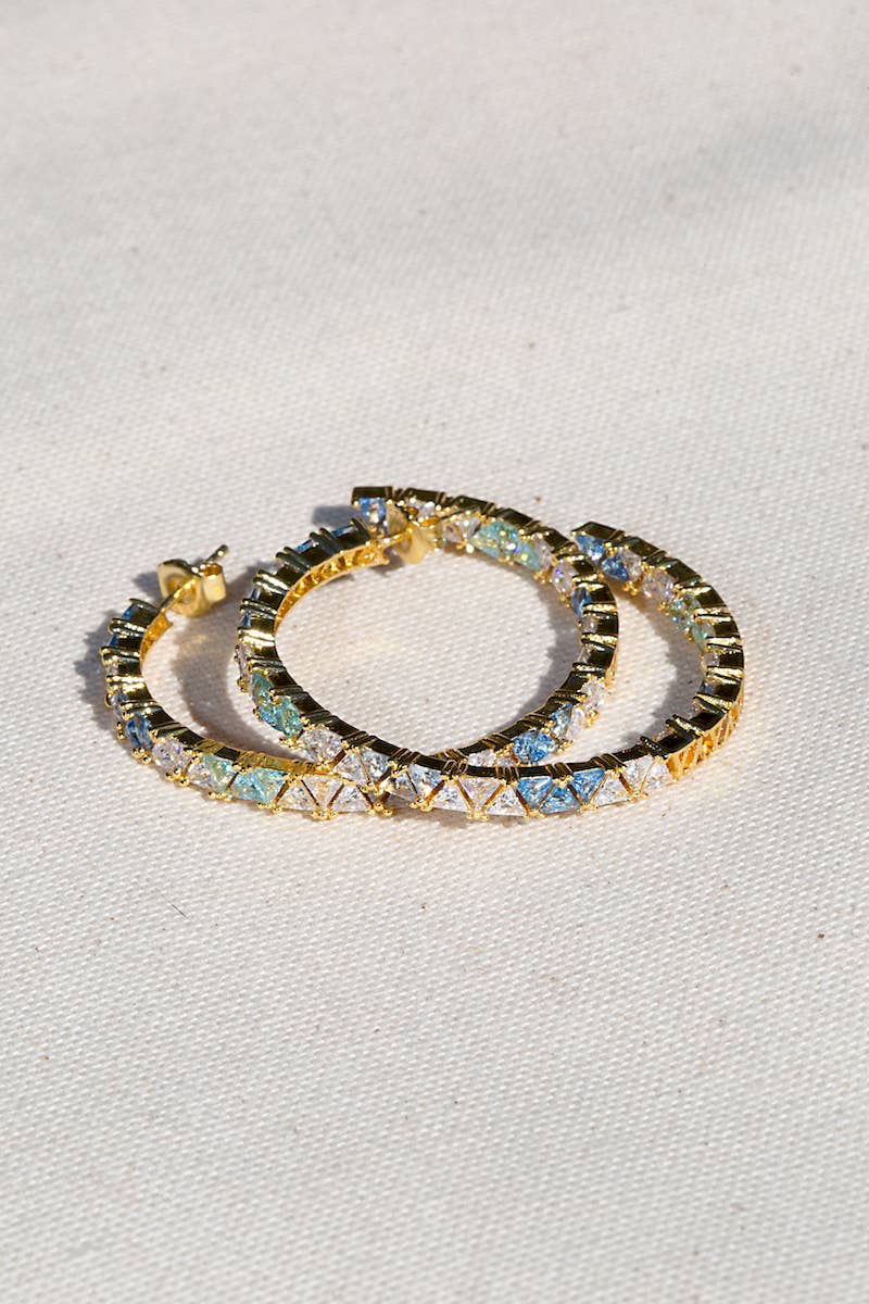 Mar y Sol Hoop Earrings - 14K Gold Vermeil