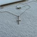 Sterling Silver Charm- Twist Cross