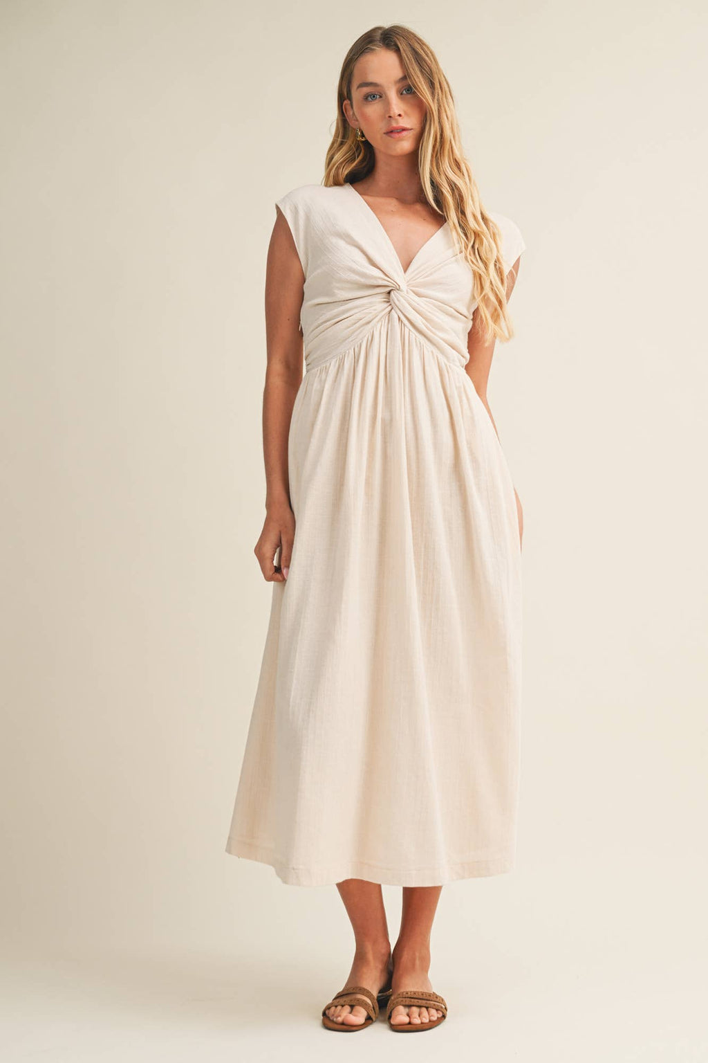 Twisted Knot Midi Dress