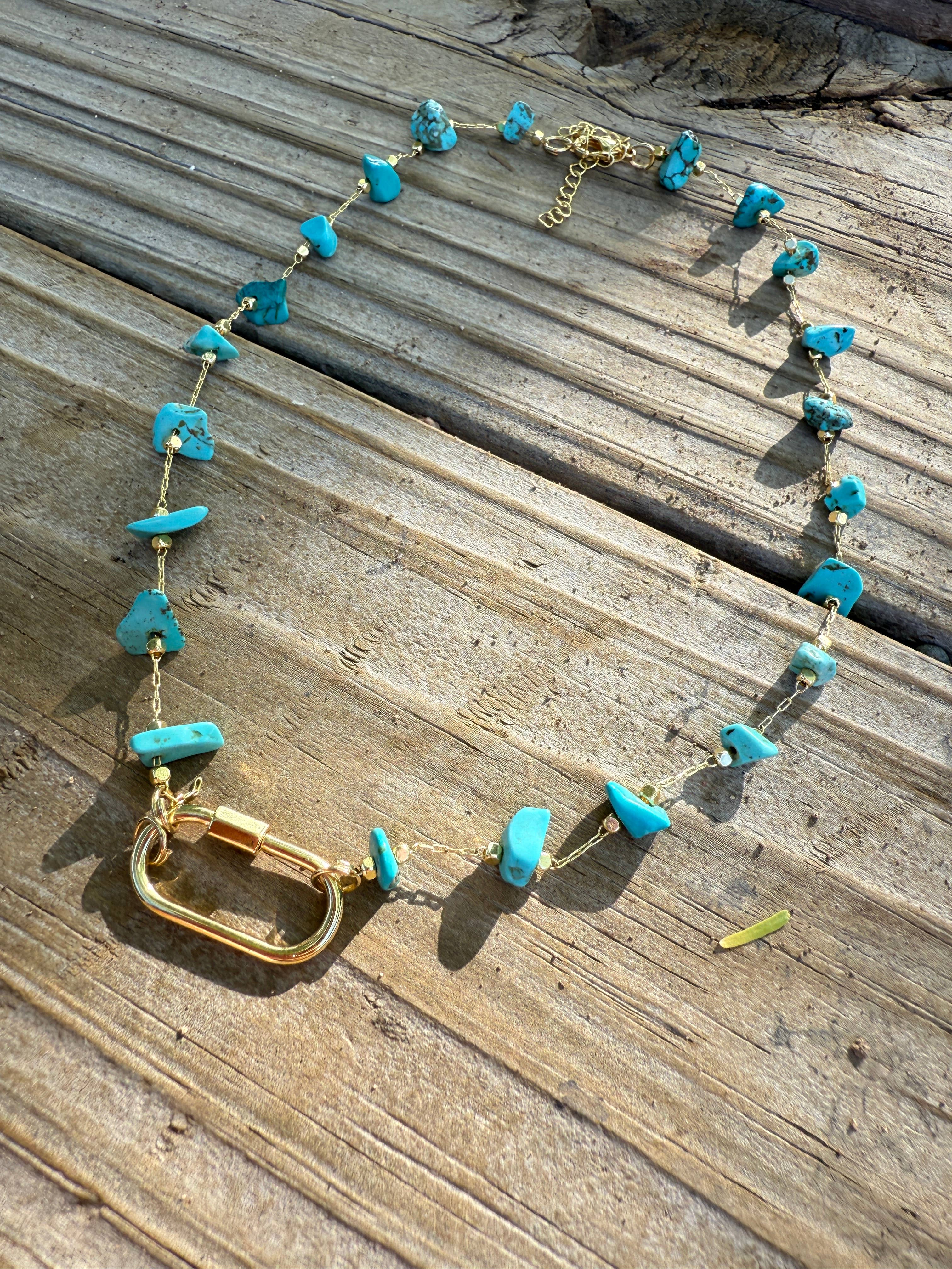 Canyon Lock Turquoise Necklace