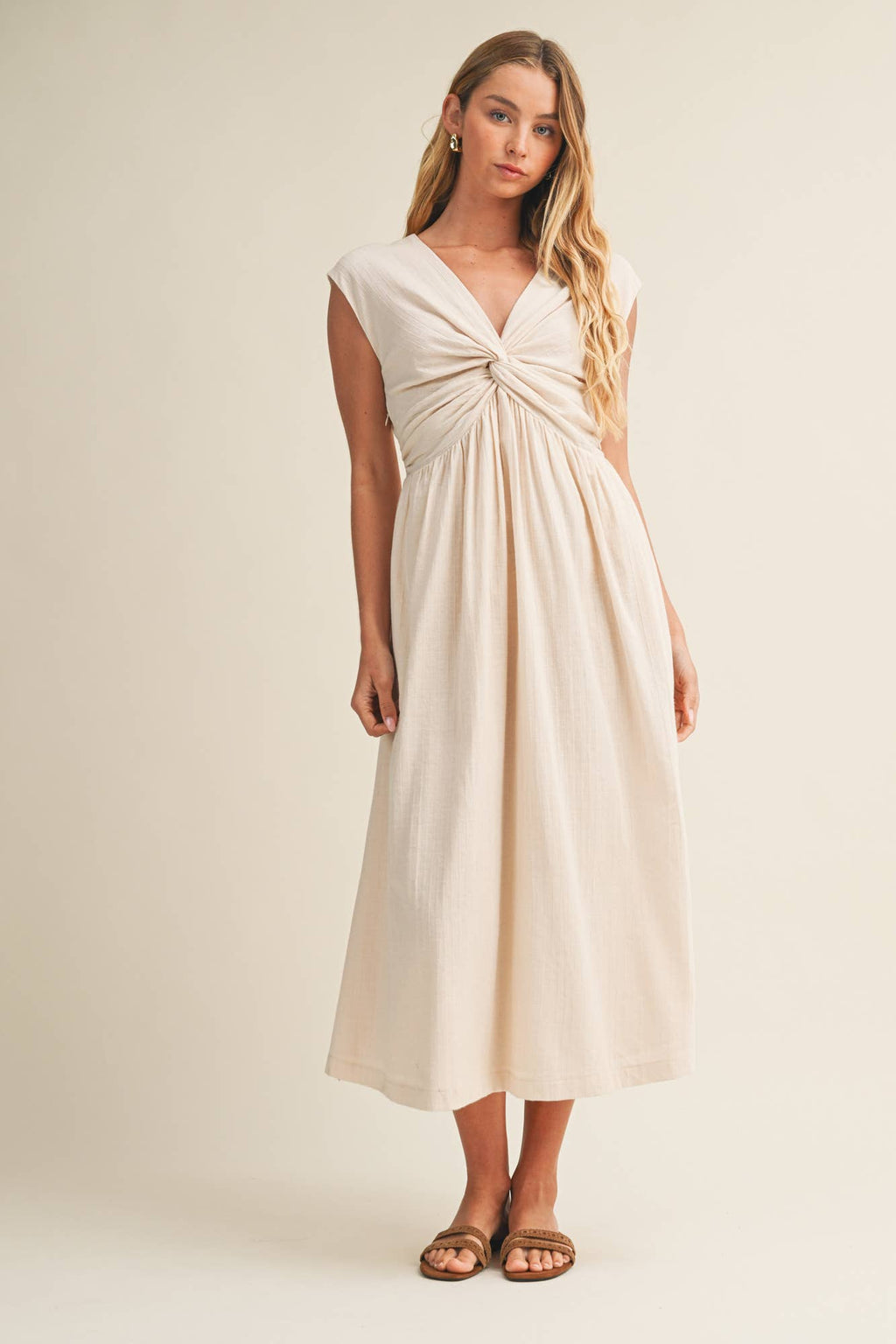 Twisted Knot Midi Dress