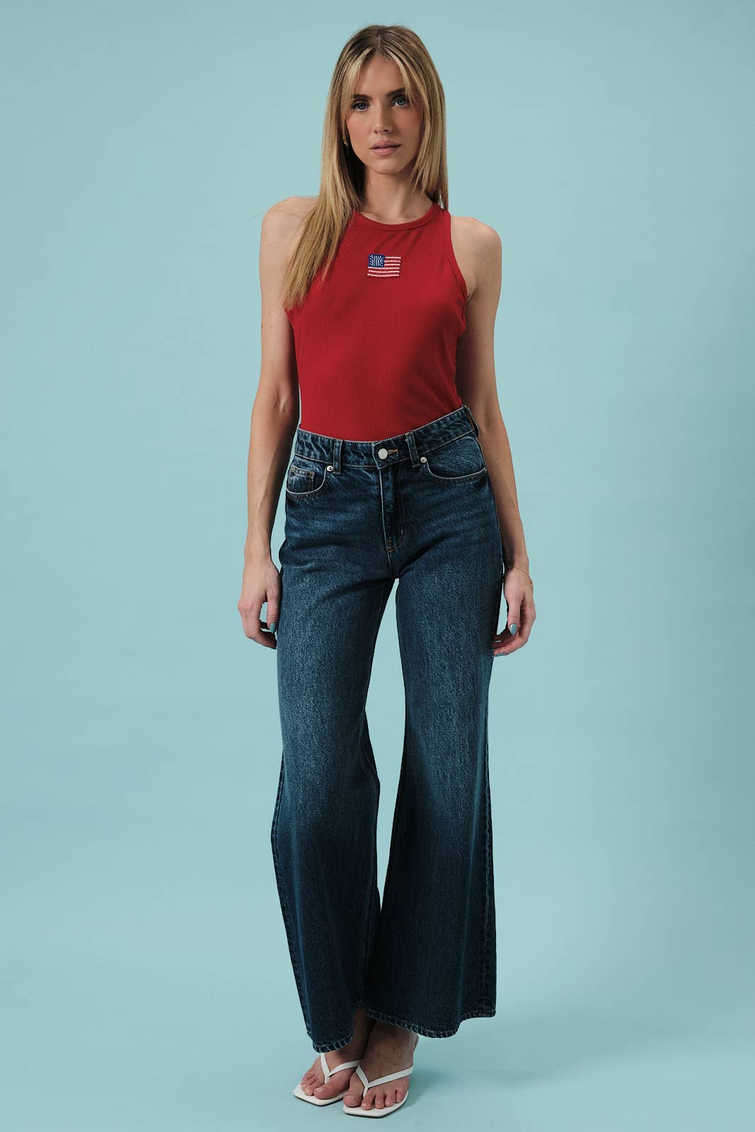 Americana Ribbed Tank Top