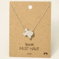 Great Texas State Pendant Necklace