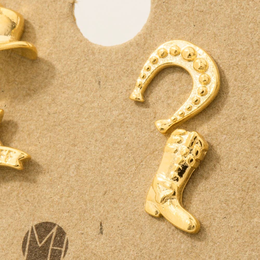 Sheriff Stud Earrings Set