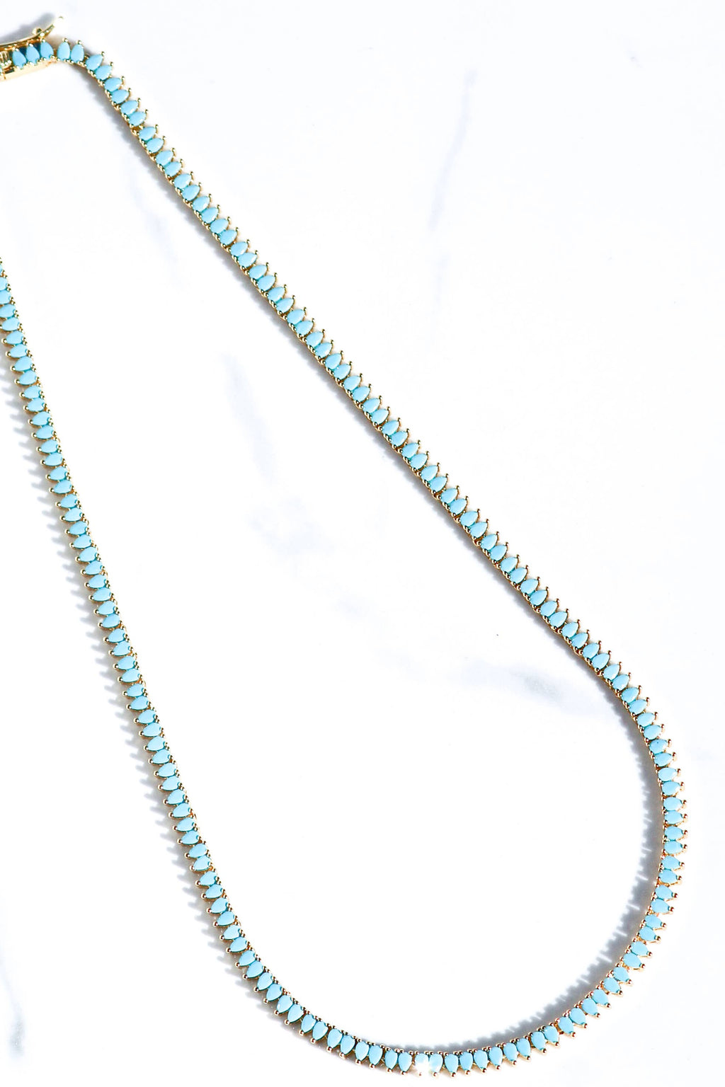 Tiana Tennis Necklace - 14K Gold Vermeil
