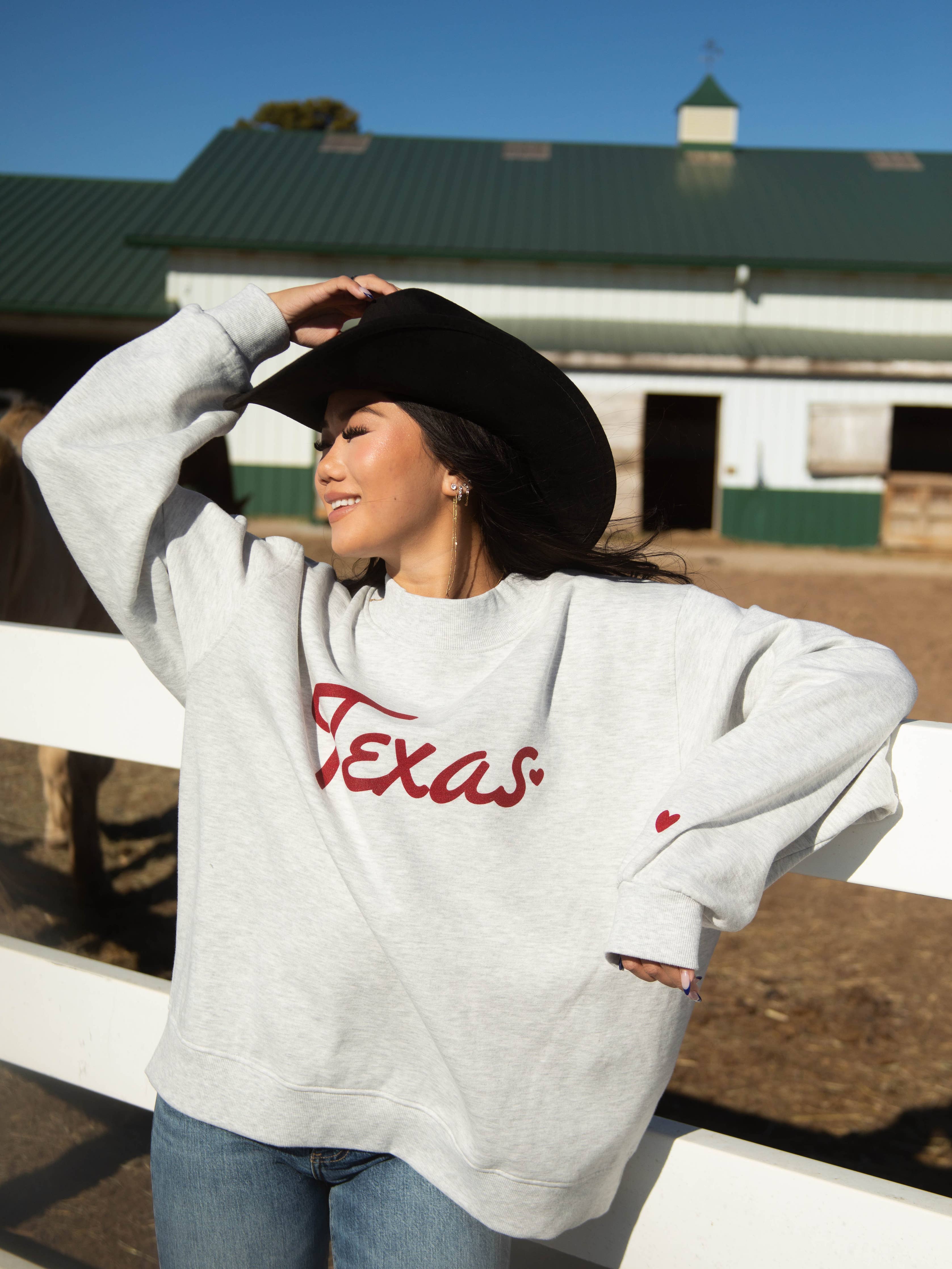 Texas Heart Mockneck