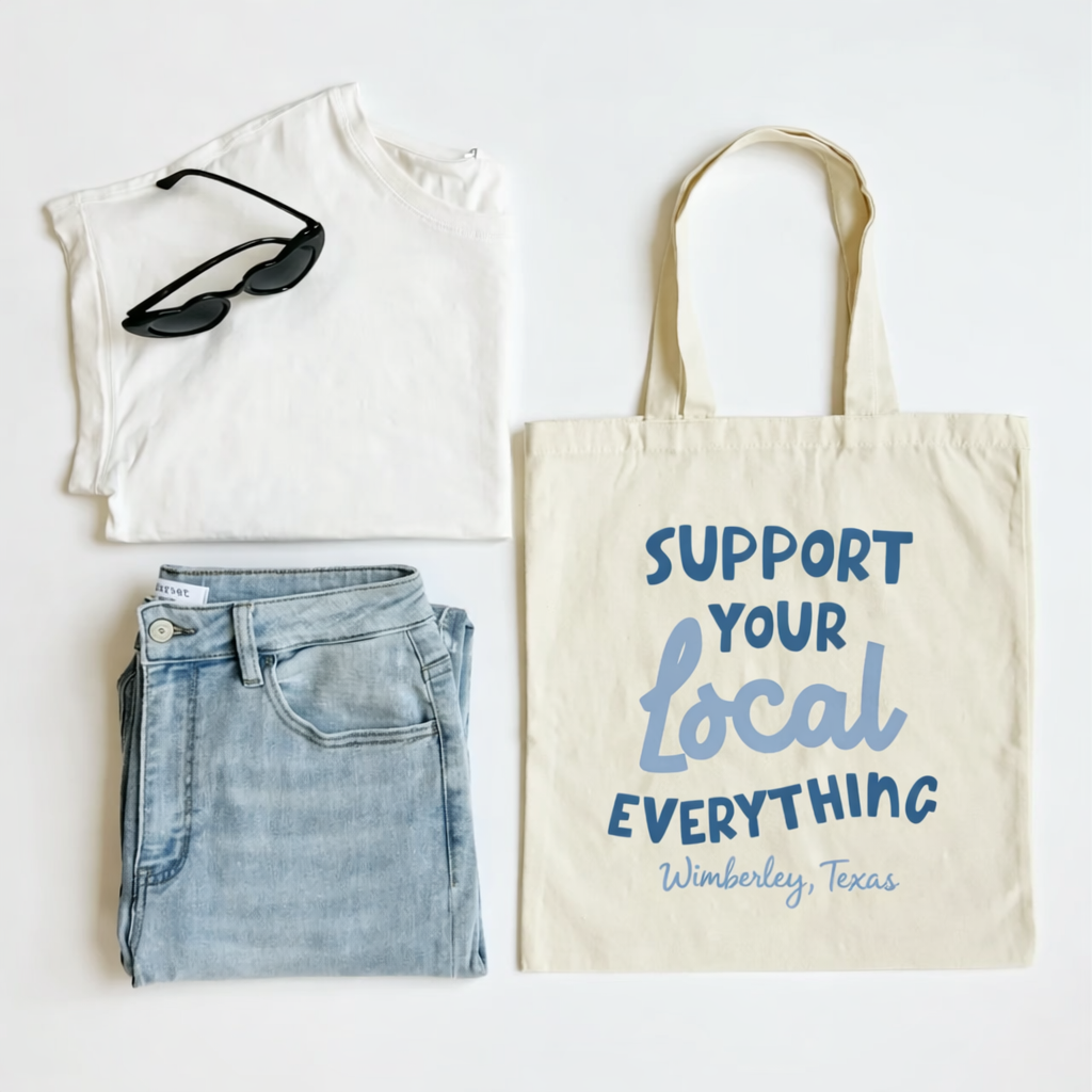 Support Your Local Everything Blue - Tote